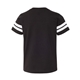aerial view a black solid/ white lat - youth football fine jersey tee, image 2 of 3