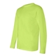 aerial view a lime green bayside long sleeve t - shirt, image 3 of 3