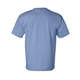 aerial view a carolina blue bayside short sleeve t - shirt with a pocket, image 2 of 3