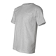 aerial view a dark ash bayside short sleeve t - shirt with a pocket, image 3 of 3