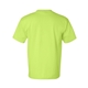 aerial view a lime green bayside short sleeve t - shirt with a pocket, image 2 of 3