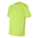 aerial view a lime green bayside short sleeve t - shirt with a pocket, image 3 of 3