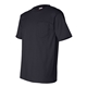aerial view a navy bayside short sleeve t - shirt with a pocket, image 3 of 3