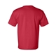 aerial view a red bayside short sleeve t - shirt with a pocket, image 2 of 3