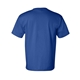 aerial view a royal blue bayside short sleeve t - shirt with a pocket, image 2 of 3