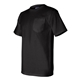 aerial view a black bayside short sleeve t - shirt with a pocket, image 3 of 3