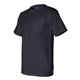 aerial view a navy bayside short sleeve t - shirt with a pocket, image 3 of 3