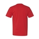 aerial view a red bayside short sleeve t - shirt with a pocket, image 2 of 3