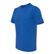 aerial view a royal blue bayside short sleeve t - shirt with a pocket, image 3 of 3