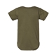 aerial view a military green rabbit skins fine jersey infant lap shoulder creeper, image 2 of 3