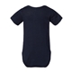 aerial view a navy rabbit skins fine jersey infant lap shoulder creeper, image 2 of 3