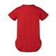 aerial view a red rabbit skins fine jersey infant lap shoulder creeper, image 2 of 3