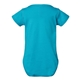 aerial view a turquoise rabbit skins fine jersey infant lap shoulder creeper, image 2 of 3