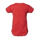 aerial view a vintage red rabbit skins fine jersey infant lap shoulder creeper, image 2 of 3