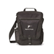 aerial view a black vertex(r) vertical laptop messenger bag, image 1 of 6