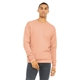 aerial view a peach bella + canvas unisex drop shoulder fleece - 3945, image 1 of 5