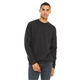 aerial view a dark gry heather bella + canvas unisex drop shoulder fleece - 3945, image 1 of 7