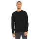 aerial view a black bella + canvas unisex drop shoulder fleece - 3945, image 1 of 2