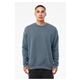 aerial view a heather slate bella + canvas unisex drop shoulder fleece - 3945, image 1 of 3