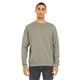 aerial view a heather stone bella + canvas unisex drop shoulder fleece - 3945, image 1 of 4