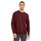 aerial view a maroon bella + canvas unisex drop shoulder fleece - 3945, image 1 of 3
