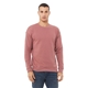 aerial view a mauve bella + canvas unisex drop shoulder fleece - 3945, image 1 of 7