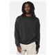 aerial view a dark grey bella + canvas unisex drop shoulder fleece - 3945, image 1 of 3