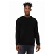 aerial view a dtg black bella + canvas unisex drop shoulder fleece - 3945, image 1 of 6