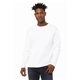 aerial view a dtg white bella + canvas unisex drop shoulder fleece - 3945, image 1 of 6