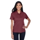 aerial view a burgundy core 365 ladies origin performance piqu polo with pocket, image 1 of 6