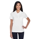 aerial view a white core 365 ladies origin performance piqu polo with pocket, image 1 of 6