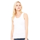 aerial view a white bella + canvas baby rib tank - 1080, image 1 of 3