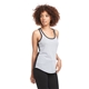 aerial view a hthr gray/ black next level ladies ideal colorblock racerback tank - 1534, image 1 of 2