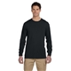 aerial view a black jerzees(r) 5.3 oz dri - power(r) sport long - sleeve t - shirt, image 1 of 3