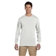 aerial view a white jerzees(r) 5.3 oz dri - power(r) sport long - sleeve t - shirt, image 1 of 3