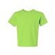 aerial view a neon green jerzees(r) 5.6 oz dri - power(r) active t - shirt, image 1 of 3