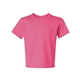 aerial view a neon pink jerzees(r) 5.6 oz dri - power(r) active t - shirt, image 1 of 3