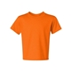 aerial view a safety orange jerzees(r) 5.6 oz dri - power(r) active t - shirt, image 1 of 3
