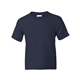 aerial view a navy gildan(r) dryblend(r) 5.5 oz, 50/50 t - shirt, image 1 of 6