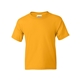 aerial view a gold gildan(r) dryblend(r) 5.5 oz, 50/50 t - shirt, image 1 of 6