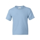 aerial view a light blue gildan(r) dryblend(r) 5.5 oz, 50/50 t - shirt, image 1 of 6