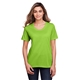 aerial view a acid green core 365 ladies fusion chromasoft(tm) performance t - shirt, image 1 of 6
