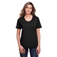 aerial view a black core 365 ladies fusion chromasoft(tm) performance t - shirt, image 1 of 6