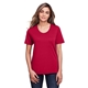 aerial view a classic red core 365 ladies fusion chromasoft(tm) performance t - shirt, image 1 of 6