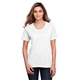 aerial view a white core 365 ladies fusion chromasoft(tm) performance t - shirt, image 1 of 6