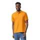 aerial view a gold gildan adult 50/50 jersey polo, image 1 of 6