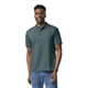 aerial view a dark heather gildan adult 50/50 jersey polo, image 1 of 6