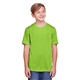 aerial view a acid green core 365 youth fusion chromasoft performance t - shirt, image 1 of 6