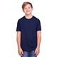 aerial view a classic navy core 365 youth fusion chromasoft performance t - shirt, image 1 of 6