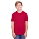 aerial view a classic red core 365 youth fusion chromasoft performance t - shirt, image 1 of 6